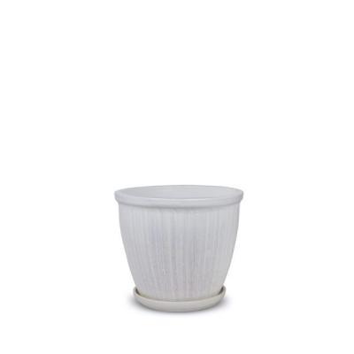 Горшок Меланж (белый) № 7 (D32) Высокий овал шнур 18 л в интернет гипермаркете «Планета Лета». Фото