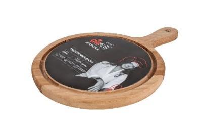 Доска разделочная Natura круглая с ручкой 350х250x18 мм натуральный GR1062НАТ в интернет гипермаркете «Планета Лета». Фото