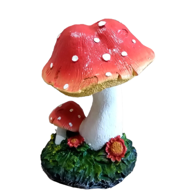 Фигура Грибы-мухоморы малые два Н-19см в интернет гипермаркете «Планета Лета». Фото