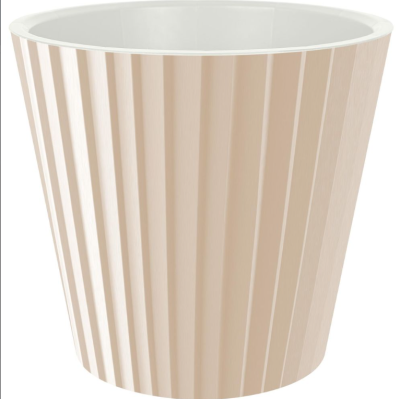 Горшок для цветов InGreen Sand  D280мм, 10,5л c дренажной вставкой молочный шоколад в интернет гипермаркете «Планета Лета». Фото