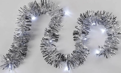 Светильники электрические настольные "мишура" от 2-х бат. Аа не в комп. 90 см серебро, с функцией та Neon-Night в интернет гипермаркете «Планета Лета». Фото Светильники электрические настольные "мишура" от 2-х бат. Аа не в комп. 90 см серебро, с функцией та в интернет гипермаркете «Планета Лета». Фото