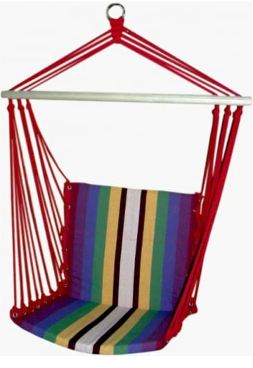 Гамак-кресло  цветной (хлопок) (разноцветная полоска, 10 шт./уп.) арт.WR-F06C в интернет гипермаркете «Планета Лета». Фото