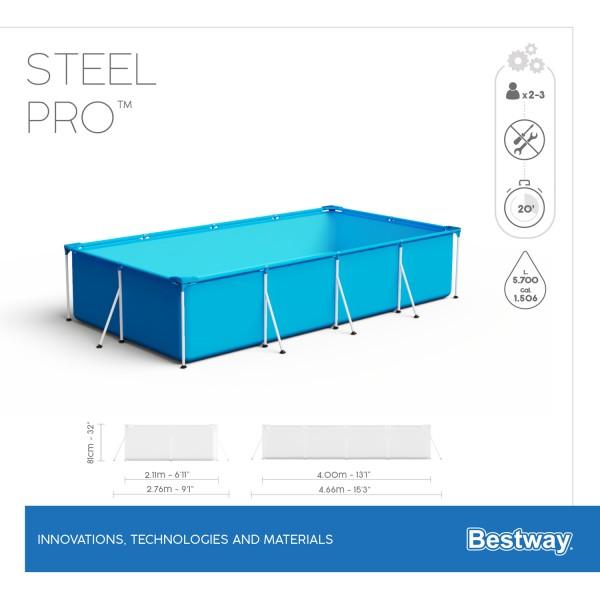 Бассейн каркасный 400х211 см Family Splash Frame Bestway 56405 в интернет гипермаркете «Планета Лета». Фото