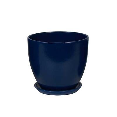 Горшок Колор Гейм синий высокий овал d15, h13см, 1,4л в интернет гипермаркете «Планета Лета». Фото