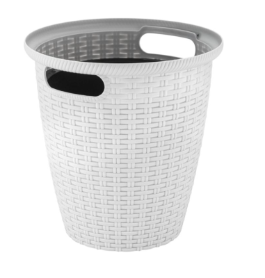 Кашпо напольное Rattan D 266мм/10 л с внутренним горшком 6 л Утренний туман в интернет гипермаркете «Планета Лета». Фото