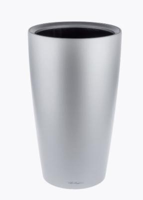Кашпо Lechuza Rondo Complete (silver metallic), D32xH56см в интернет гипермаркете «Планета Лета». Фото