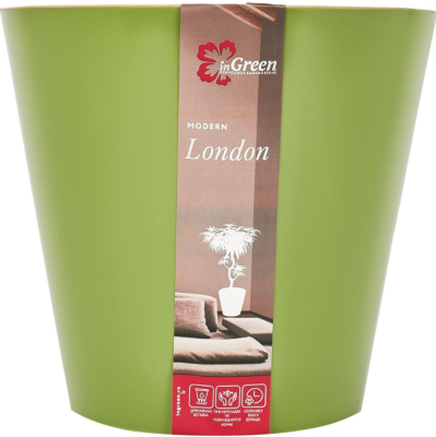 Горшок для цветов London D190 мм, 3,3л оливковый в интернет гипермаркете «Планета Лета». Фото