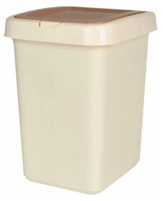 Контейнер для мусора "Квадра" 9 л кофейный SV4042КФ в интернет гипермаркете «Планета Лета». Фото