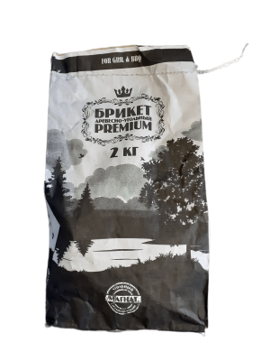 Брикет древесно-угольный Premium(rhfan-пакет, 2 кг) в интернет гипермаркете «Планета Лета». Фото