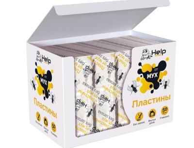 Пластины HELP от МУХ без запаха 10 шт. инсектицидные /200/50 в интернет гипермаркете «Планета Лета». Фото
