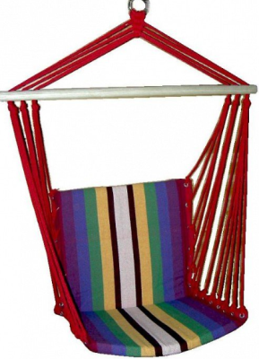 Гамак-кресло  цветной (хлопок) (разноцветная полоска, 10 шт./уп.) арт.WR-F06C в интернет гипермаркете «Планета Лета». Фото